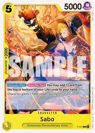 Sabo - P-073 (Pirate Foil) (P-073) [Premium Booster -The Best- Vol. 2] Foil - Deck Out Gaming