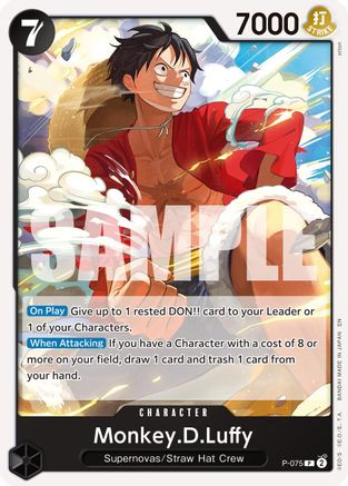 Monkey.D.Luffy - P-075 (Pirate Foil) (P-075) [Premium Booster -The Best- Vol. 2] Foil - Deck Out Gaming