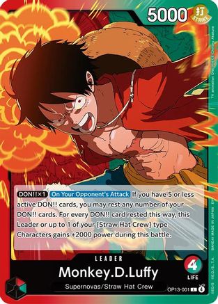Monkey.D.Luffy (001) (OP13-001) [Carrying On His Will] - Deck Out Gaming