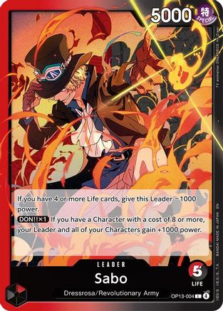 Sabo (004) (OP13-004) [Carrying On His Will] - Deck Out Gaming