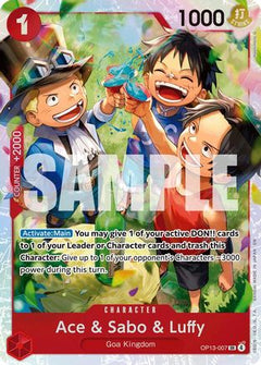 Ace & Sabo & Luffy (OP13-007) [Carrying On His Will] Foil - Deck Out Gaming