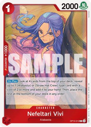 Nefeltari Vivi (OP13-012) [Carrying On His Will] Foil - Deck Out Gaming