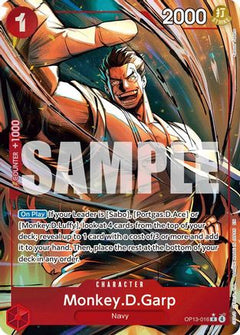 Monkey.D.Garp (Alternate Art) (OP13-016) [Carrying On His Will] Foil - Deck Out Gaming