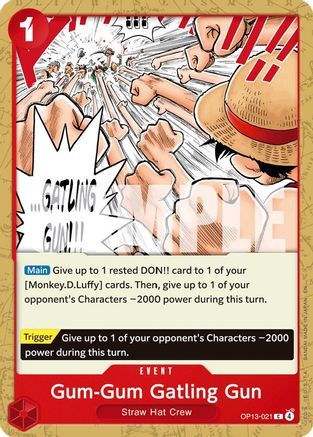 Gum-Gum Gatling Gun (OP13-021) [Carrying On His Will] - Deck Out Gaming