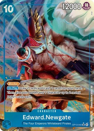 Edward.Newgate (Alternate Art) (OP13-042) [Carrying On His Will] Foil - Deck Out Gaming