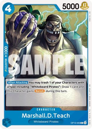Marshall.D.Teach (OP13-053) [Carrying On His Will] - Deck Out Gaming