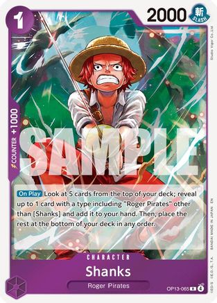 Shanks (065) (OP13-065) [Carrying On His Will] Foil - Deck Out Gaming