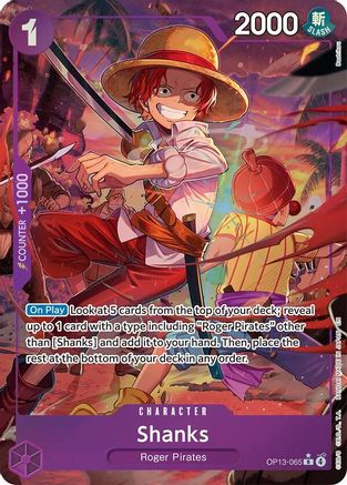Shanks (065) (Alternate Art) (OP13-065) [Carrying On His Will] Foil - Deck Out Gaming
