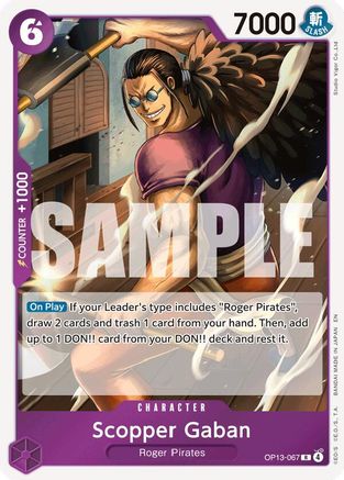 Scopper Gaban (OP13-067) [Carrying On His Will] Foil - Deck Out Gaming