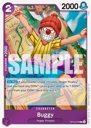 Buggy (OP13-072) [Carrying On His Will] Foil - Deck Out Gaming