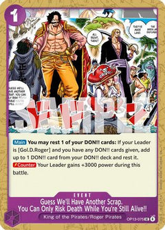 Guess We'll Have Another Scrap. You Can Only Risk Death While You're Still Alive!! (OP13-075) [Carrying On His Will] - Deck Out Gaming