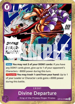 Divine Departure (OP13-076) [Carrying On His Will] Foil - Deck Out Gaming