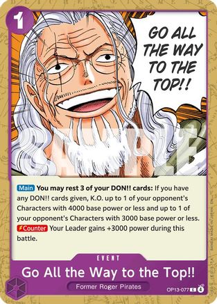 Go All the Way to the Top!! (OP13-077) [Carrying On His Will] - Deck Out Gaming