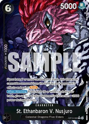 St. Ethanbaron V. Nusjuro (Alternate Art) (OP13-080) [Carrying On His Will] Foil - Deck Out Gaming