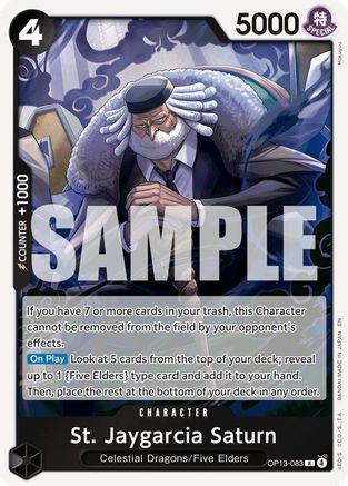 St. Jaygarcia Saturn (OP13-083) [Carrying On His Will] Foil - Deck Out Gaming