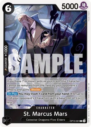 St. Marcus Mars (OP13-091) [Carrying On His Will] Foil - Deck Out Gaming