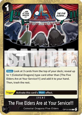 The Five Elders Are at Your Service!!! (OP13-096) [Carrying On His Will] Foil - Deck Out Gaming