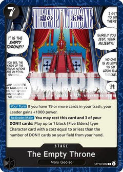 The Empty Throne (OP13-099) [Carrying On His Will] - Deck Out Gaming