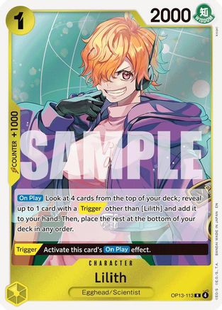 Lilith (OP13-113) [Carrying On His Will] Foil - Deck Out Gaming