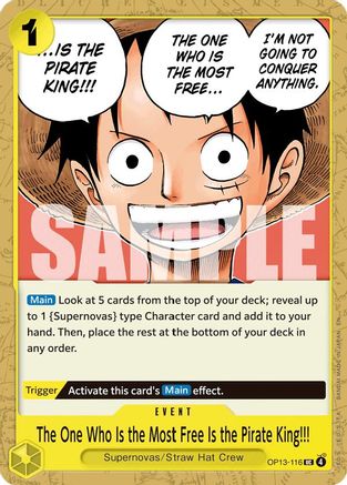 The One Who Is the Most Free Is the Pirate King!!! (OP13-116) [Carrying On His Will] - Deck Out Gaming