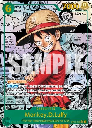 Monkey.D.Luffy (118) (Manga) (OP13-118) [Carrying On His Will] Foil - Deck Out Gaming