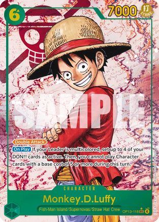 Monkey.D.Luffy (118) (Parallel) (OP13-118) [Carrying On His Will] Foil - Deck Out Gaming
