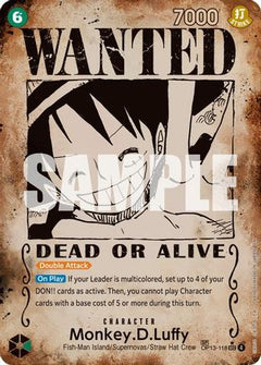 Monkey.D.Luffy (118) (Wanted Poster) (OP13-118) [Carrying On His Will] Foil - Deck Out Gaming