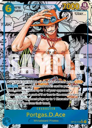 Portgas.D.Ace (119) (Manga) (OP13-119) [Carrying On His Will] Foil - Deck Out Gaming