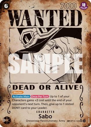 Sabo (120) (Wanted Poster) (OP13-120) [Carrying On His Will] Foil - Deck Out Gaming