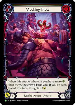 Mocking Blow (Yellow) - FAB382 (FAB382) [Flesh and Blood: Promo Cards] Rainbow Foil - Deck Out Gaming