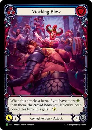 Mocking Blow (Blue) - FAB383 (FAB383) [Flesh and Blood: Promo Cards] Rainbow Foil - Deck Out Gaming