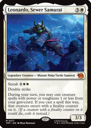 Leonardo, Sewer Samurai (17) [Teenage Mutant Ninja Turtles] foil - Deck Out Gaming
