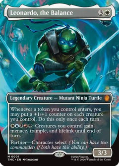 Leonardo, the Balance (0001) (Borderless) (1) [Commander: Teenage Mutant Ninja Turtles] foil - Deck Out Gaming