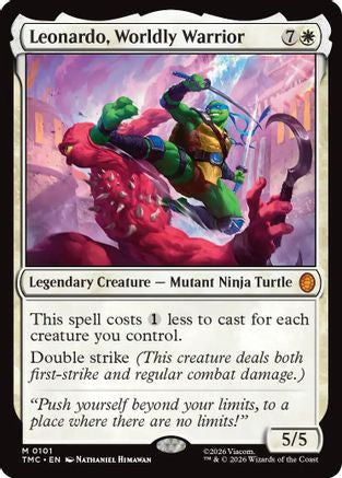 Leonardo, Worldly Warrior (101) [Commander: Teenage Mutant Ninja Turtles] - Deck Out Gaming