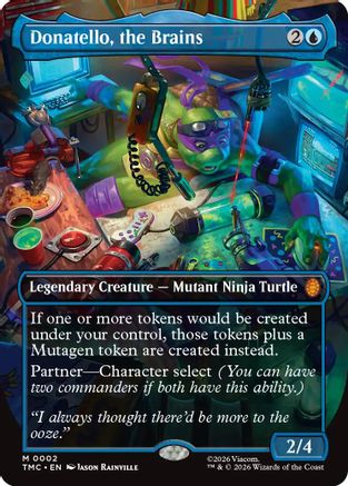 Donatello, the Brains (0002) (Borderless) (2) [Commander: Teenage Mutant Ninja Turtles] foil - Deck Out Gaming