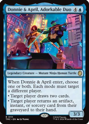 Donnie & April, Adorkable Duo (111) [Commander: Teenage Mutant Ninja Turtles] - Deck Out Gaming