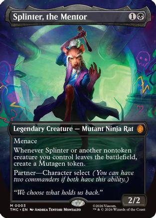 Splinter, the Mentor (0003) (Borderless) (3) [Commander: Teenage Mutant Ninja Turtles] - Deck Out Gaming