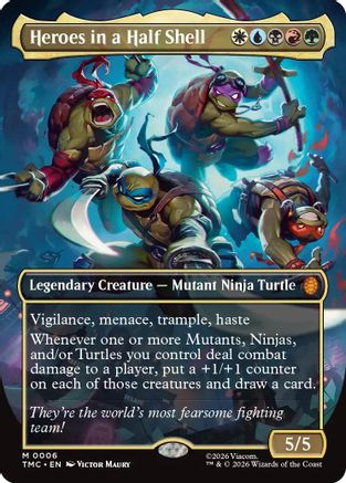 Heroes in a Half Shell (0006) (Borderless) (6) [Commander: Teenage Mutant Ninja Turtles] - Deck Out Gaming