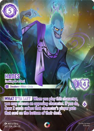Hades - Looking for a Deal (Iconic) (242/204) [Whispers in the Well] Holofoil - Deck Out Gaming