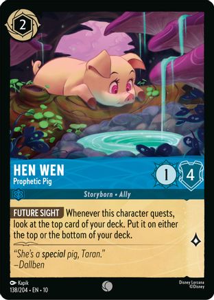 Hen Wen - Prophetic Pig (138/204) [Whispers in the Well] - Deck Out Gaming