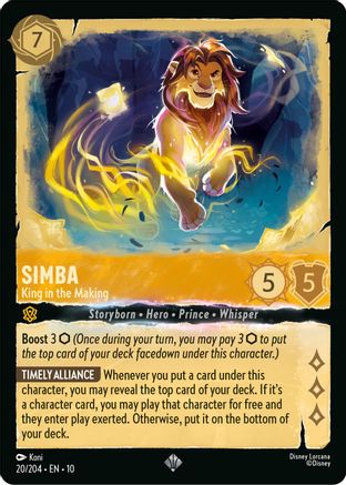 Simba - King in the Making (20/204) [Whispers in the Well] - Deck Out Gaming
