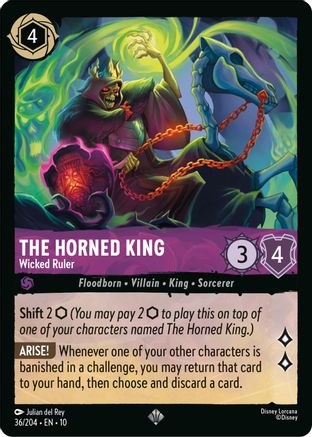 The Horned King - Wicked Ruler (36/204) [Whispers in the Well] Cold Foil - Deck Out Gaming