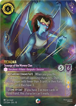 Demona - Scourge of the Wyvern Clan (Enchanted) (227/204) [Whispers in the Well] Holofoil - Deck Out Gaming