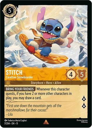 Stitch - Carefree Snowboarder (7/204) [Winterspell] Cold Foil - Deck Out Gaming