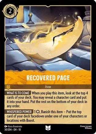 Recovered Page (30/204) [Whispers in the Well] Cold Foil - Deck Out Gaming