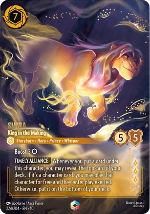 Simba - King in the Making (Enchanted) (224/204) [Whispers in the Well] Holofoil - Deck Out Gaming
