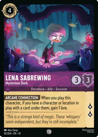 Lena Sabrewing - Mysterious Duck (42/204) [Whispers in the Well] - Deck Out Gaming
