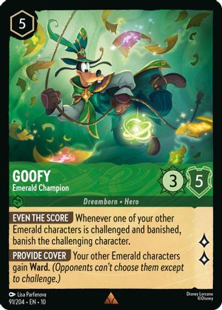 Goofy - Emerald Champion (91/204) [Whispers in the Well] - Deck Out Gaming