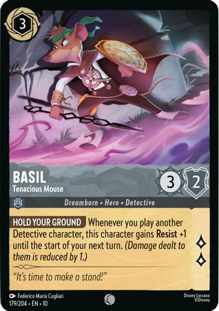 Basil - Tenacious Mouse (179/204) [Whispers in the Well] Cold Foil - Deck Out Gaming