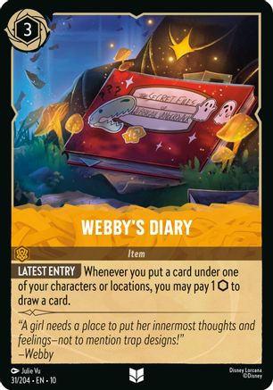 Webby's Diary (31/204) [Whispers in the Well] Cold Foil - Deck Out Gaming